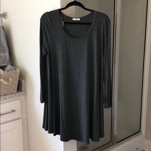 NWOT Gray Long sleeve Swing Dress!